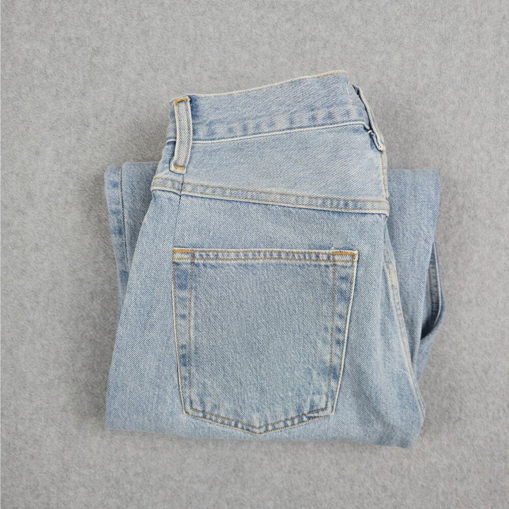 AGOLDE Womens 28x30 Button Fly Tapered Light Wash Jeans